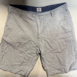 Faherty Men's Light Gray Flat Front Linen Shorts